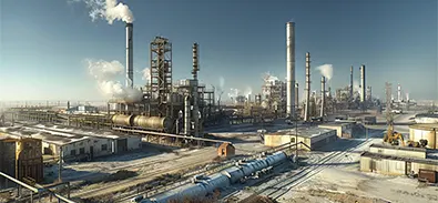 Industrial stainless steel factory producing custom steel products